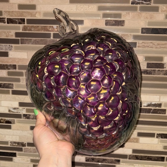 Indiana Glass Company Purple Carnival Glass Grape Bowl - Picture 2 of 8